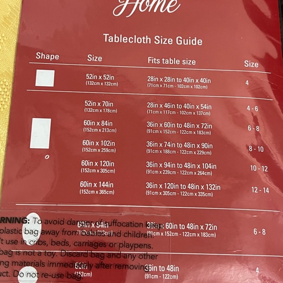 Holiday at Home Fabric Tablecloth, 70 inches, round - Picture 3 of 5